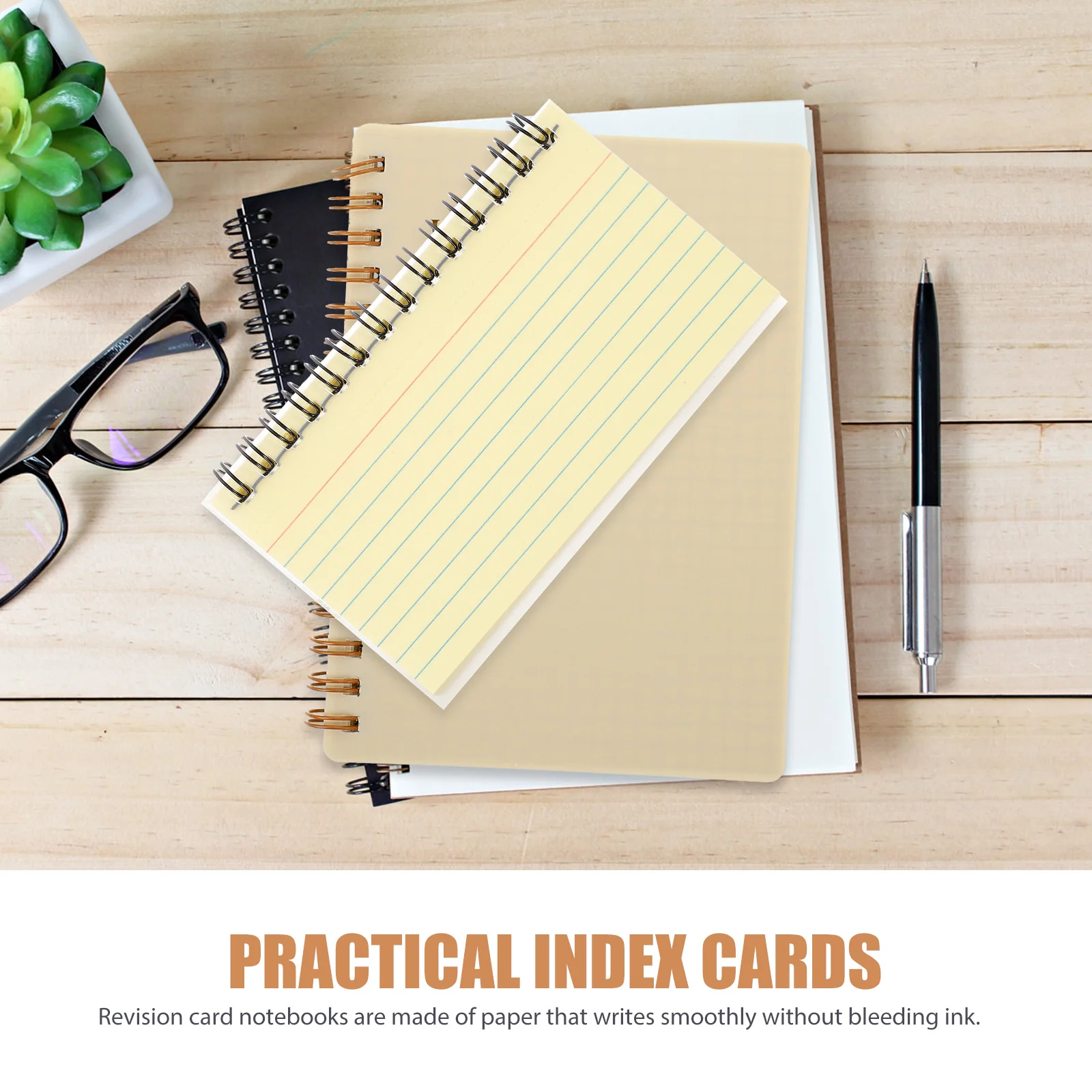 3Pcs Colorful Index Cards Notebooks Small Spiral Notepad -Off Study Cards Note Taking Portable Memo Notepads