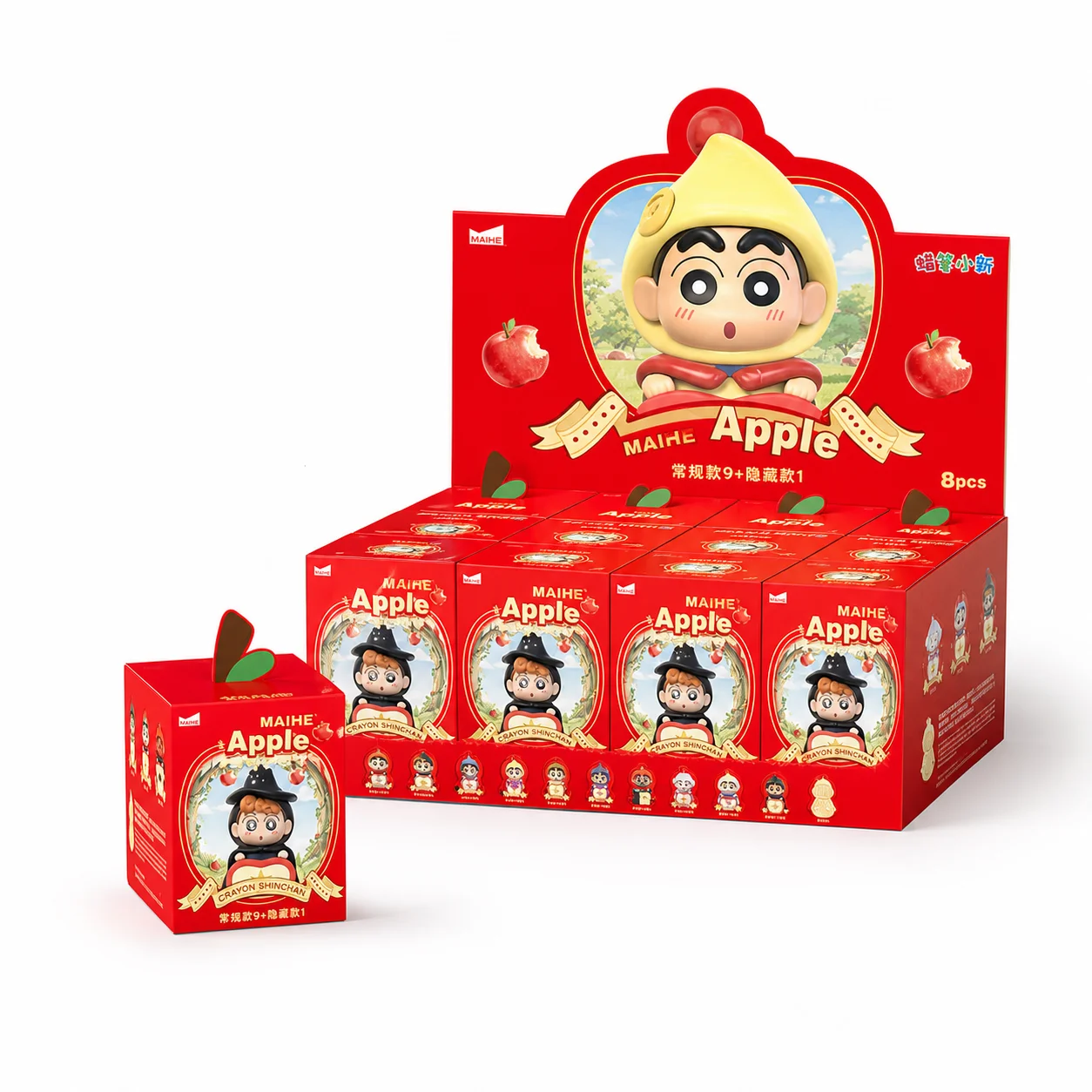 52TOYS Crayon Shinchan Série Contes de Fées Nain Boîte Surprise Figurine d'Anime Décoration de Console Centrale de Voiture Cadeau Mignon à Collectionner