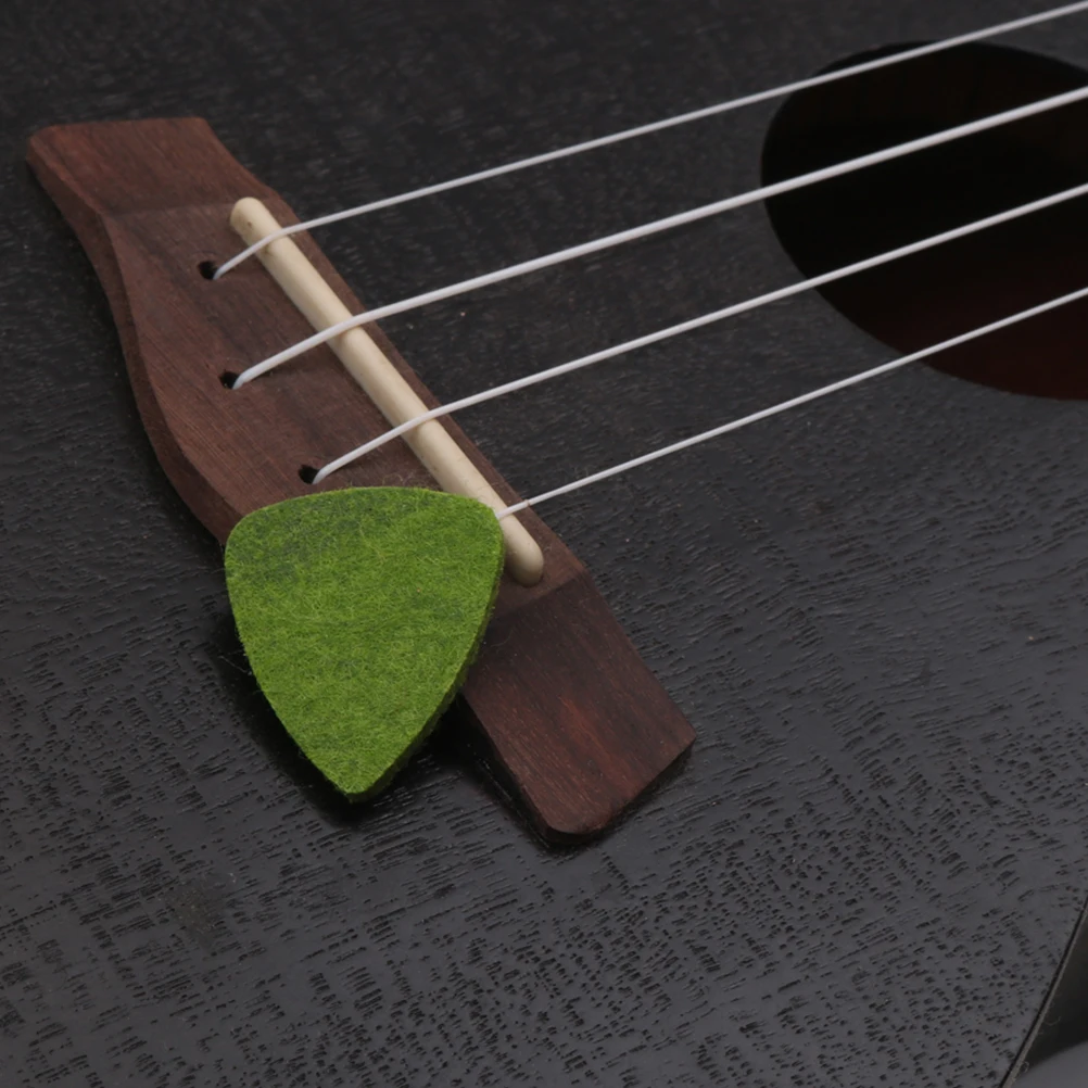 

16 Pcs Wool Pick Guitar Picks for Electric Felt Acoustic Plectrum Ukulele Dedicated