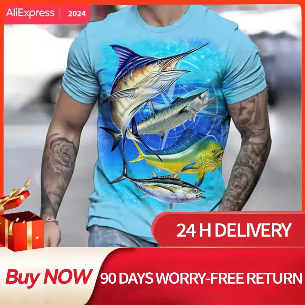 

2024 Fishing Shirt Casual Loose Men Short Sleeve T Shirts Uv Protection Tops Wear Summer Fishing Apparel Camiseta De Pesca Tops