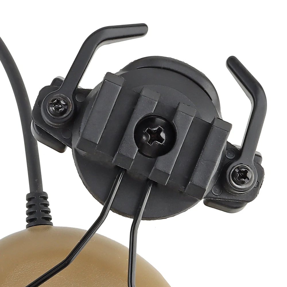 Tactical Helmet Headsets With Fast Helmet Rail Adapter Without Noise Reduction Headphone Shooting Military Communication Headset