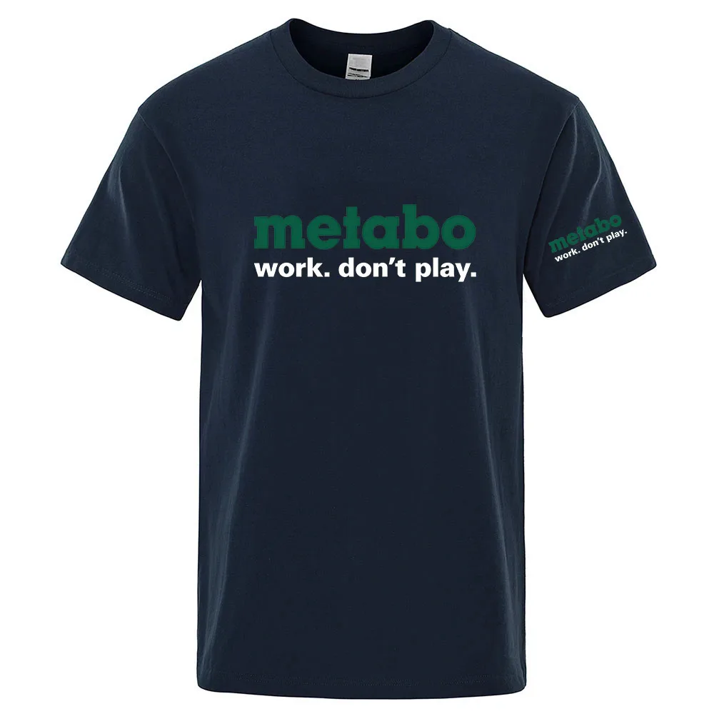 Metabo Tools Logo Print 2026 Summer Quick-dry Breathable T-shirt Men's Avant Garde Style Loose Comfortable Skin-friendly Top