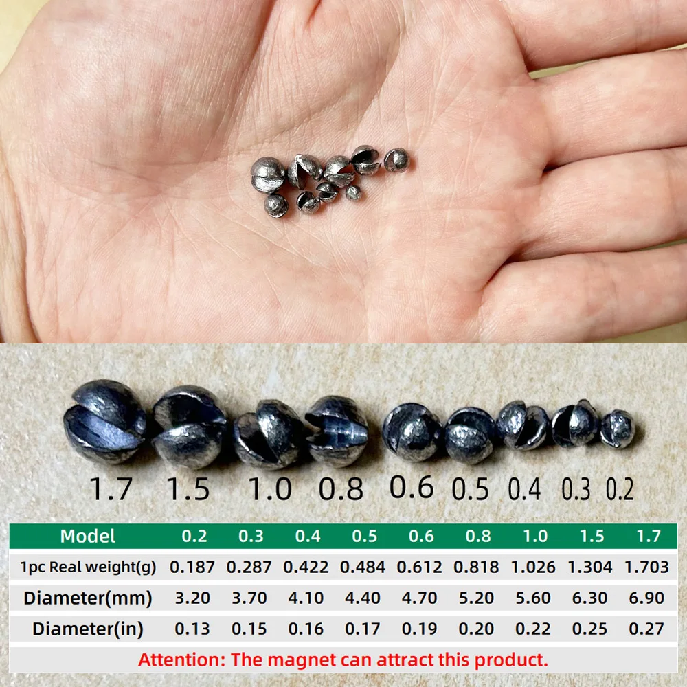 DNDYUJU 250 Uds pesca anillo dividido redondo plomo de pesca para aparejos flotadores de pesca buenos accesorios