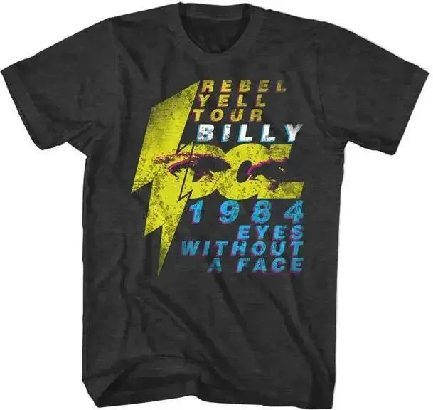 Billy Idol 1984 Rebel Yell Tour Eyes Without A Face Men's T Shirt Music Merch