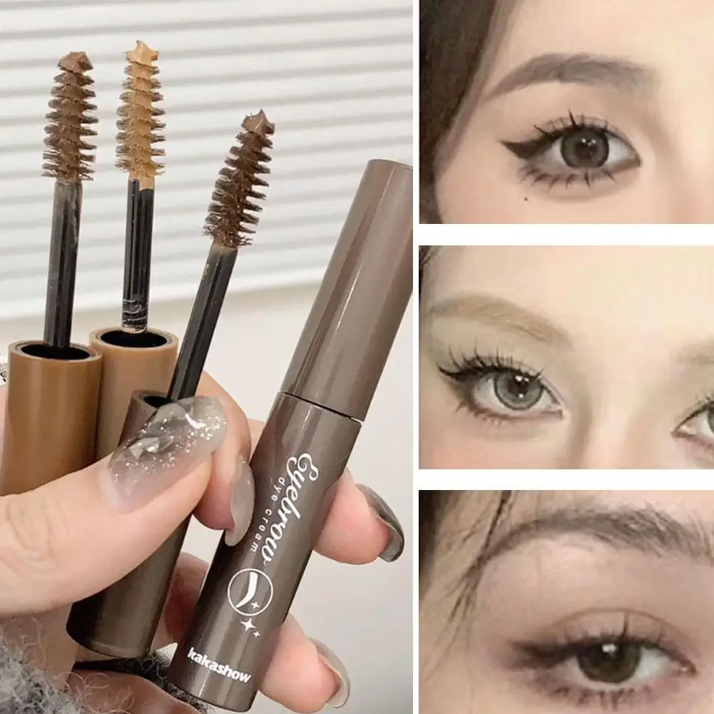 Eyebrow Dye กันน้ํา Natural Liquid Dyeing Eyebrow สีครีมสีน้ําตาลสีดําเพิ่มมาสคาร่าคิ้วยาวนาน Non-smudge Lo F6h6