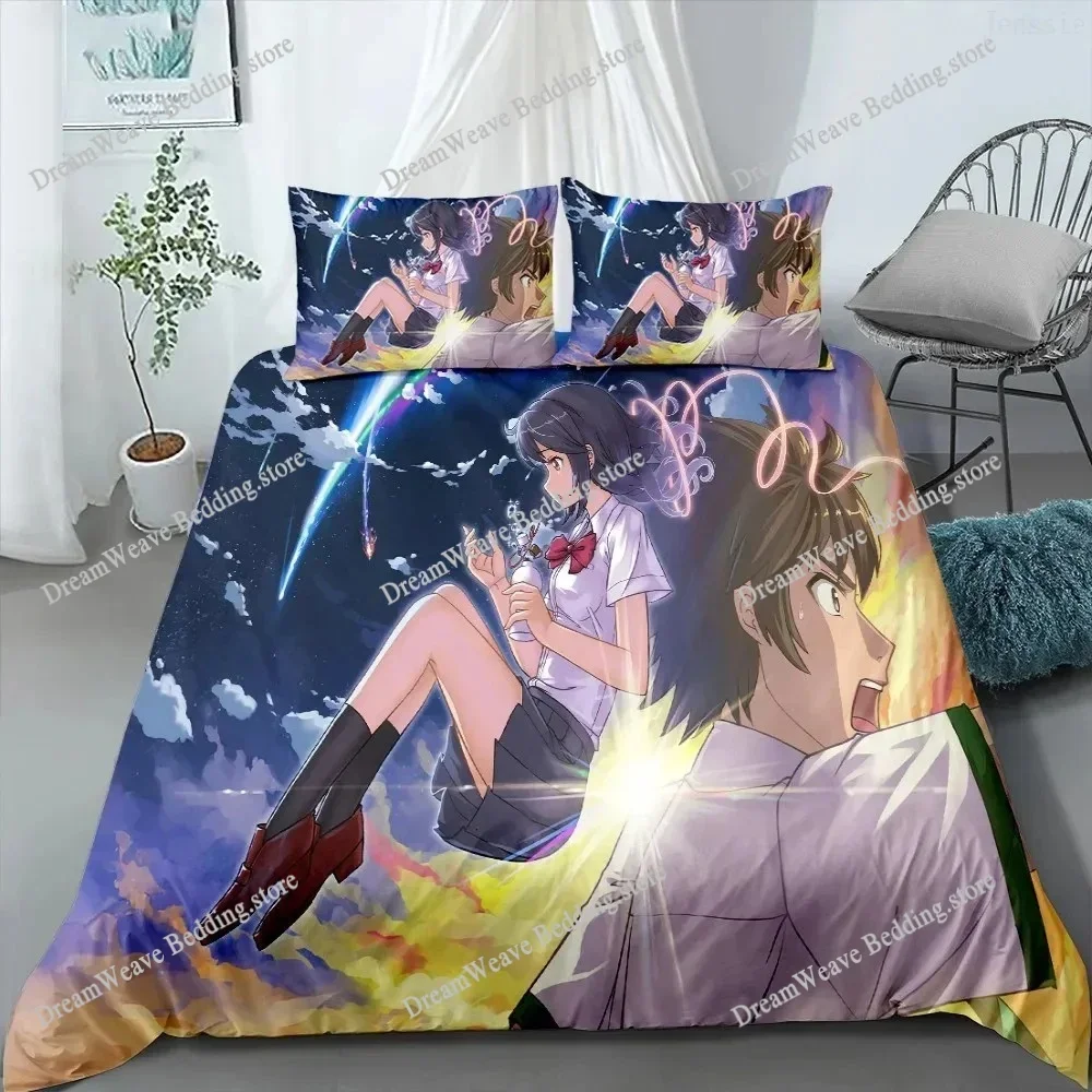 Phechion Anime Your Name 3D Print Bedding Set Duvet Covers Pillowcases One Piece Comforter Bedding Sets Bedclothes Bed741