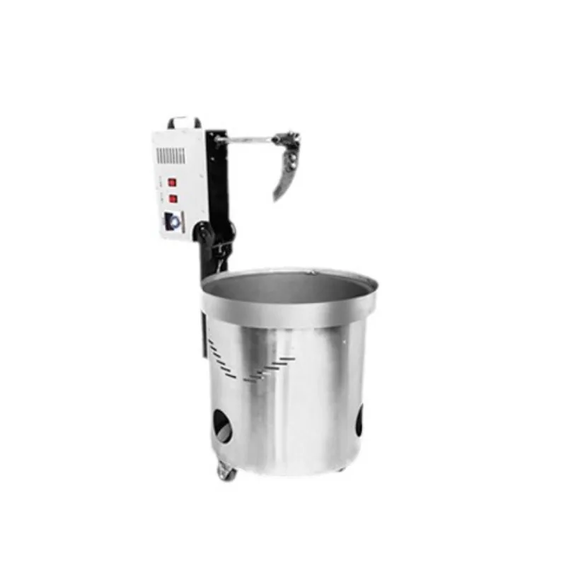 Commercial stall sugar frying chestnut machine, gas electric heating melon seeds peanut walnut vertical frying machine
