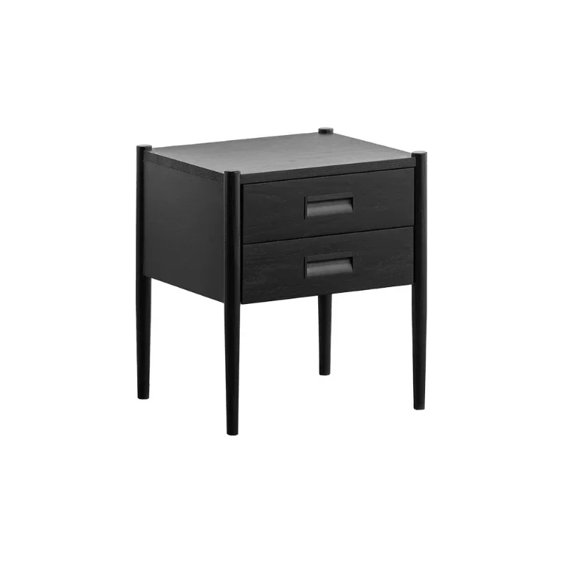French medieval bedside cabinet small simple solid wood storage cabinet medieval storage low cabinet household