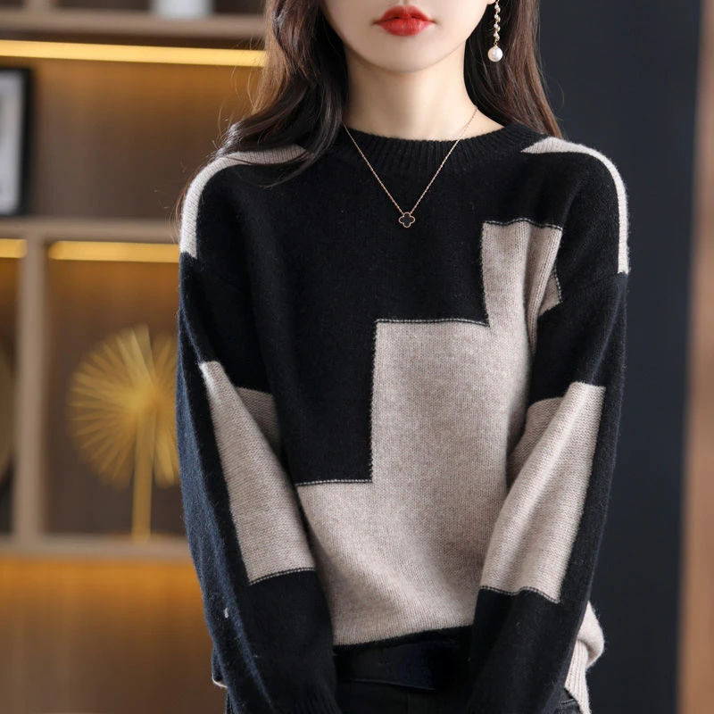 Autumn Crewneck Tops Jumper Korean Women\'s Sweater 2023 Trend Clothes Sweaters for Women Knitted Fashion Pullover