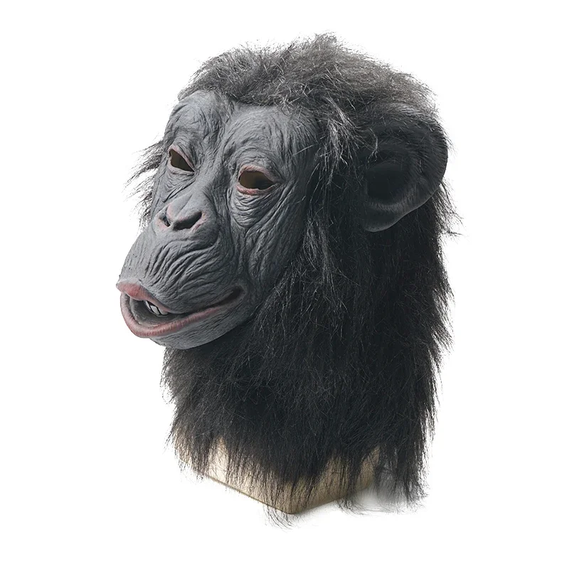 Snailify Chimp Mask For Men Gorilla Latex Mask Halloween Costume Black Monkey Masks Carnival Party Copslay