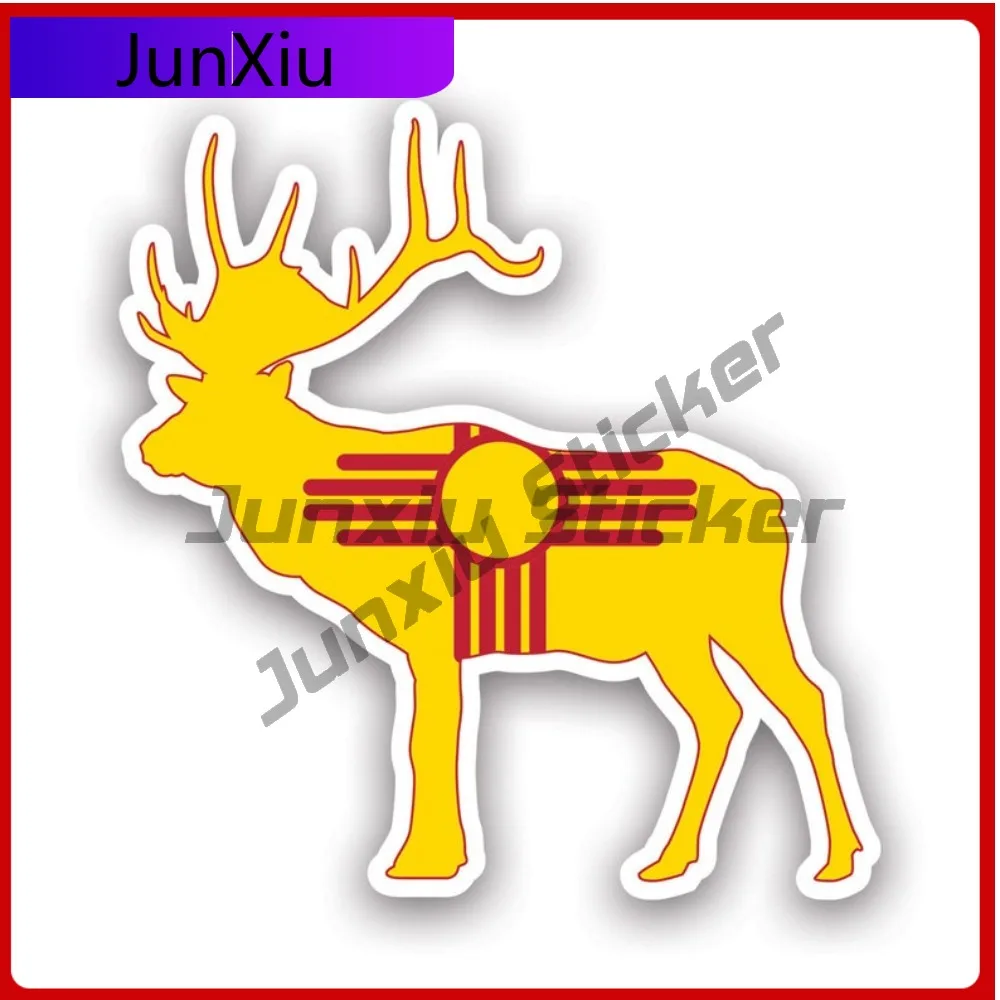 

Epic New Mexico Deer Shaped Flag Sticker Uv Protected Decalsv2 Stag Hunter Hunting Archery Antlers Outdoors Explore Decal
