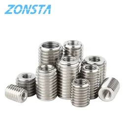 Insert Sleeve Converter Nut Coupler M2 M2.5 M3 M4 M5 M6 M8 M10-M20 304 Stainless Steel Inside Outside Thread Adapter Screw Nuts