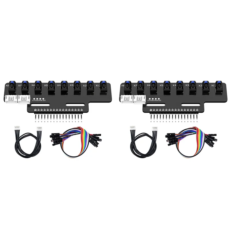 Y43A-2PCS 8 Channel High Precision Electronic Infrared Line Tracking Sensor Module Support Automatic Calibration B