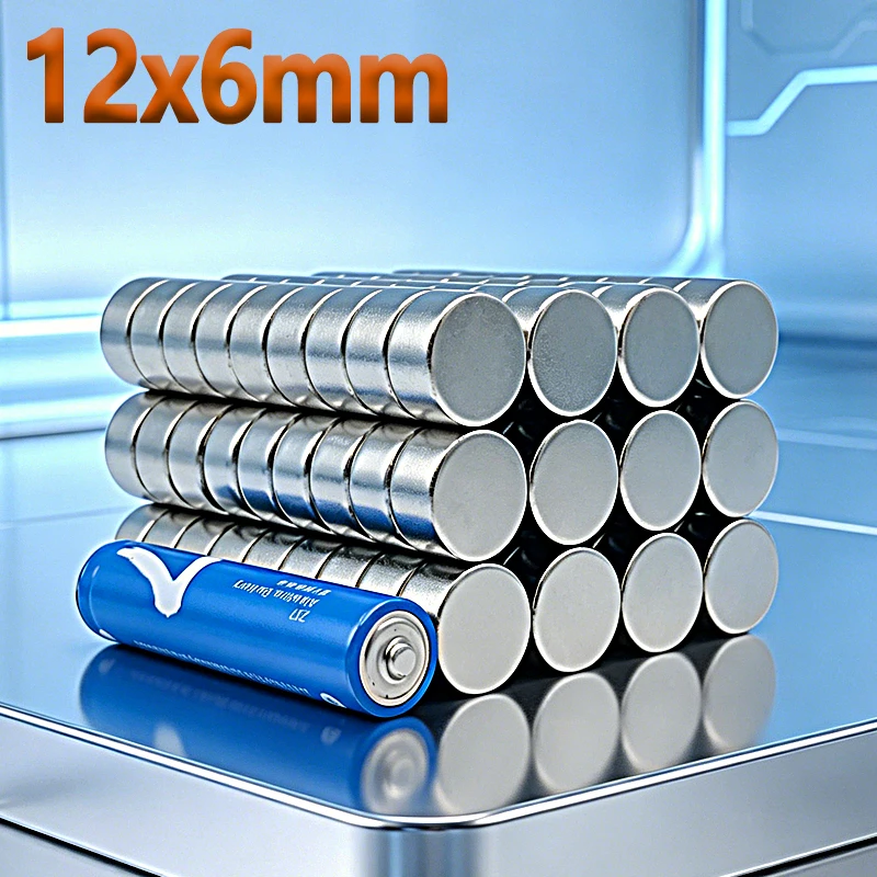 N35 NdfeB 12x6mm Magnet Round Shape Permanent Magnetic Imanes 12*6 Accessory Neodymium Office Garage Tool Fridge Magnet 2-50pcs