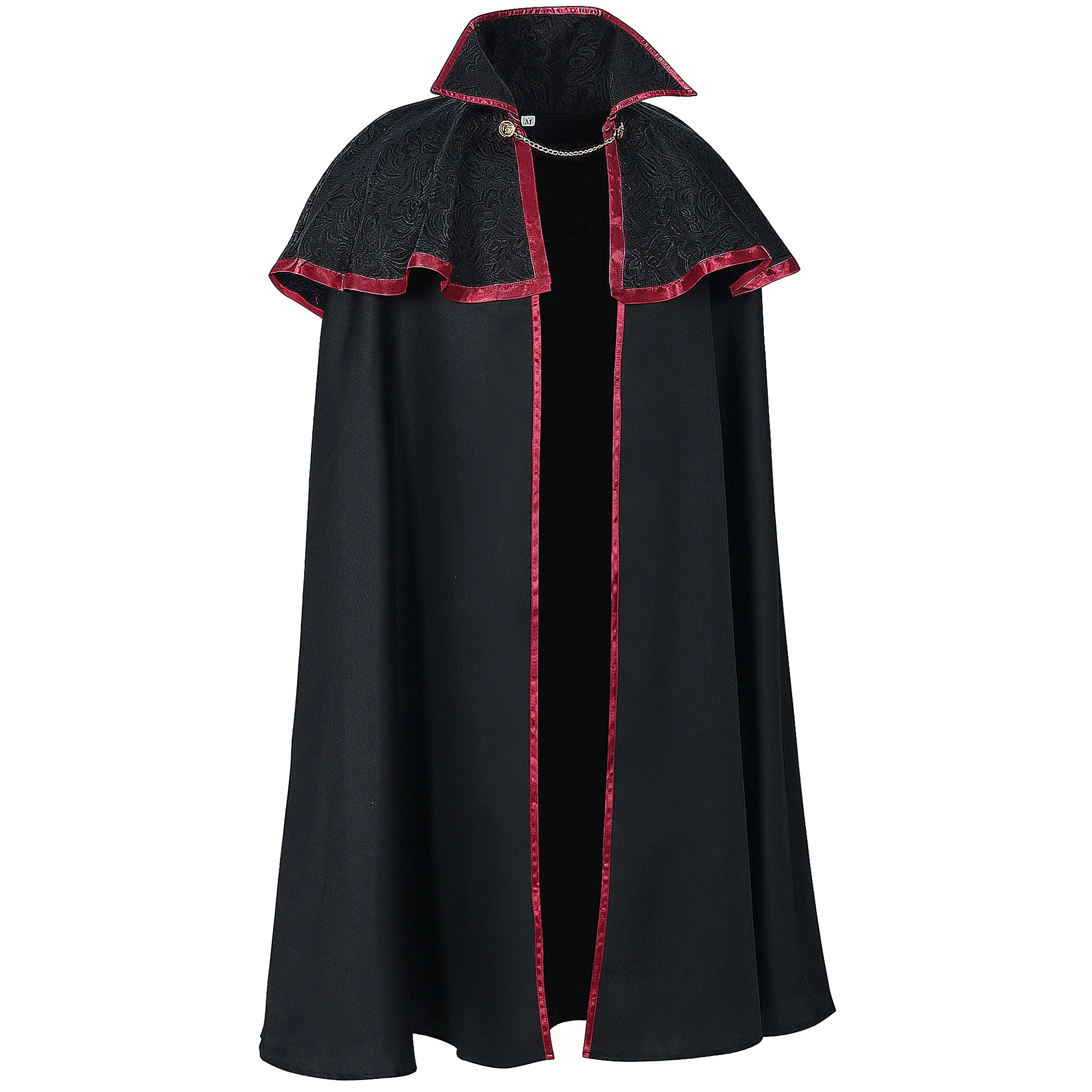 رداء ملكي لعيد الهالوين من العصور الوسطى مع أزياء مبطنة للنساء من كيب فينتاج بياقة عالية على الطراز القوطي NPC أزياء تنكرية للنساء... #2