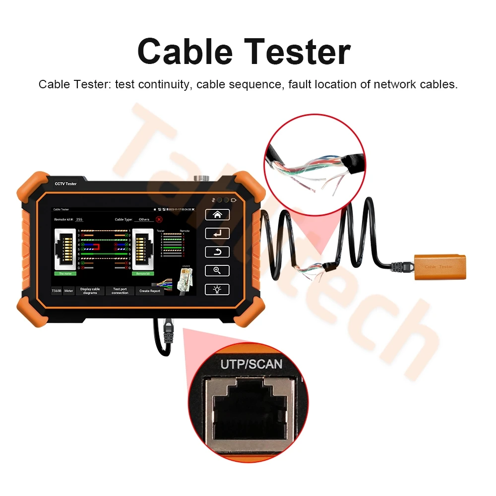 ipc 1910c plus tester cctv tester kamery cctv Monitor kamery cctv test cctv ip tester kamery monitor rj45 tester kabli sieciowych