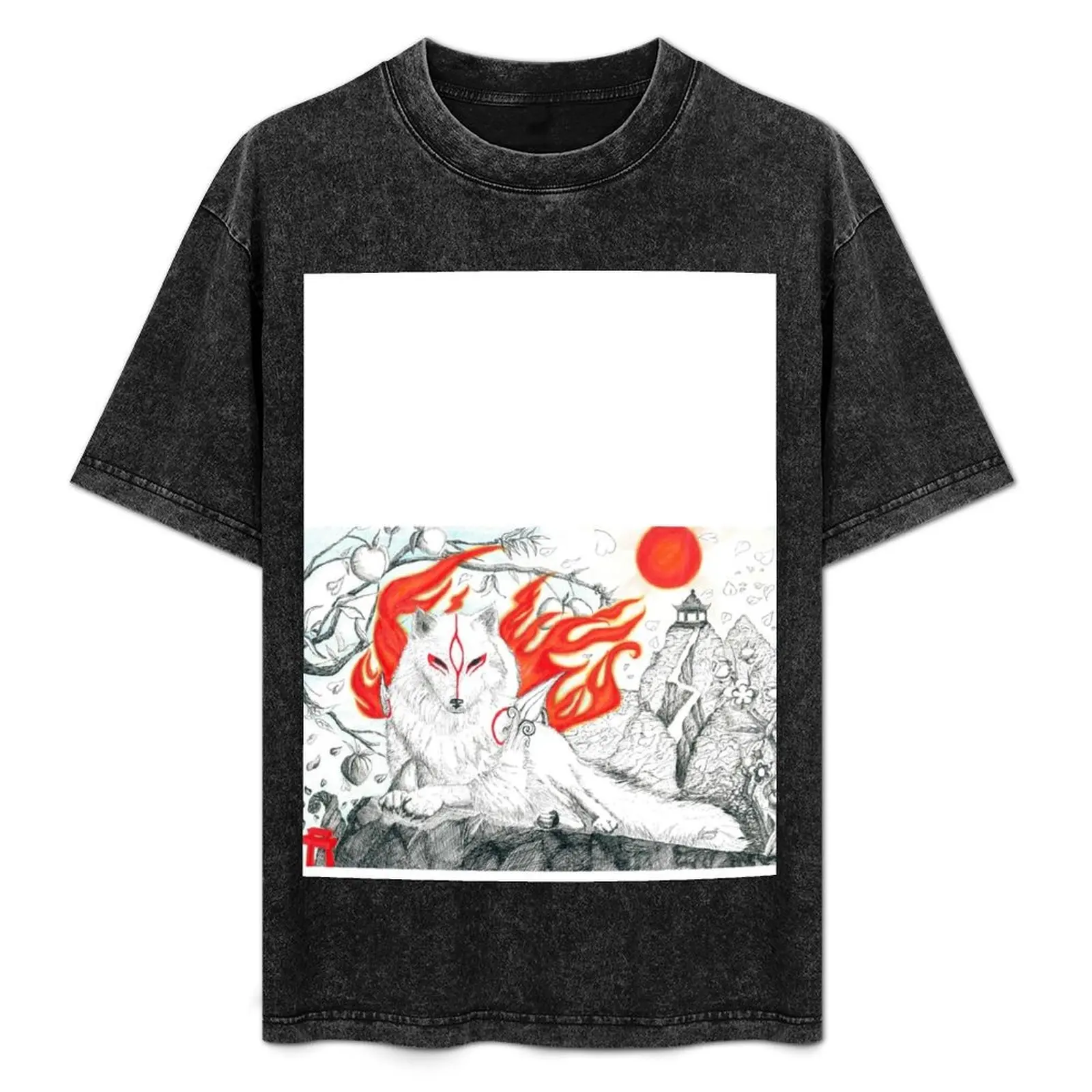 

Amaterasu Okami T-Shirt shirts graphic tee valentines clothes shirts graphic anime shirt Men's t-shirt