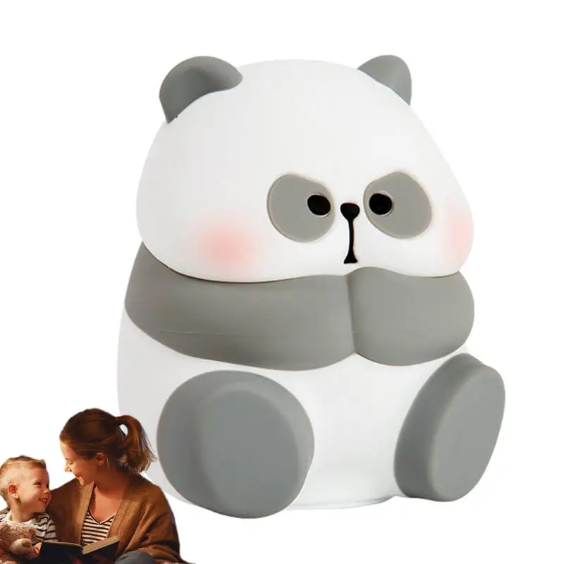 

Panda Lamp Touch Control Cute Soft Silicone Panda Night Light Silicone Animal Nursery Lamp Convenient Cartoon Desk Lamp For Stud