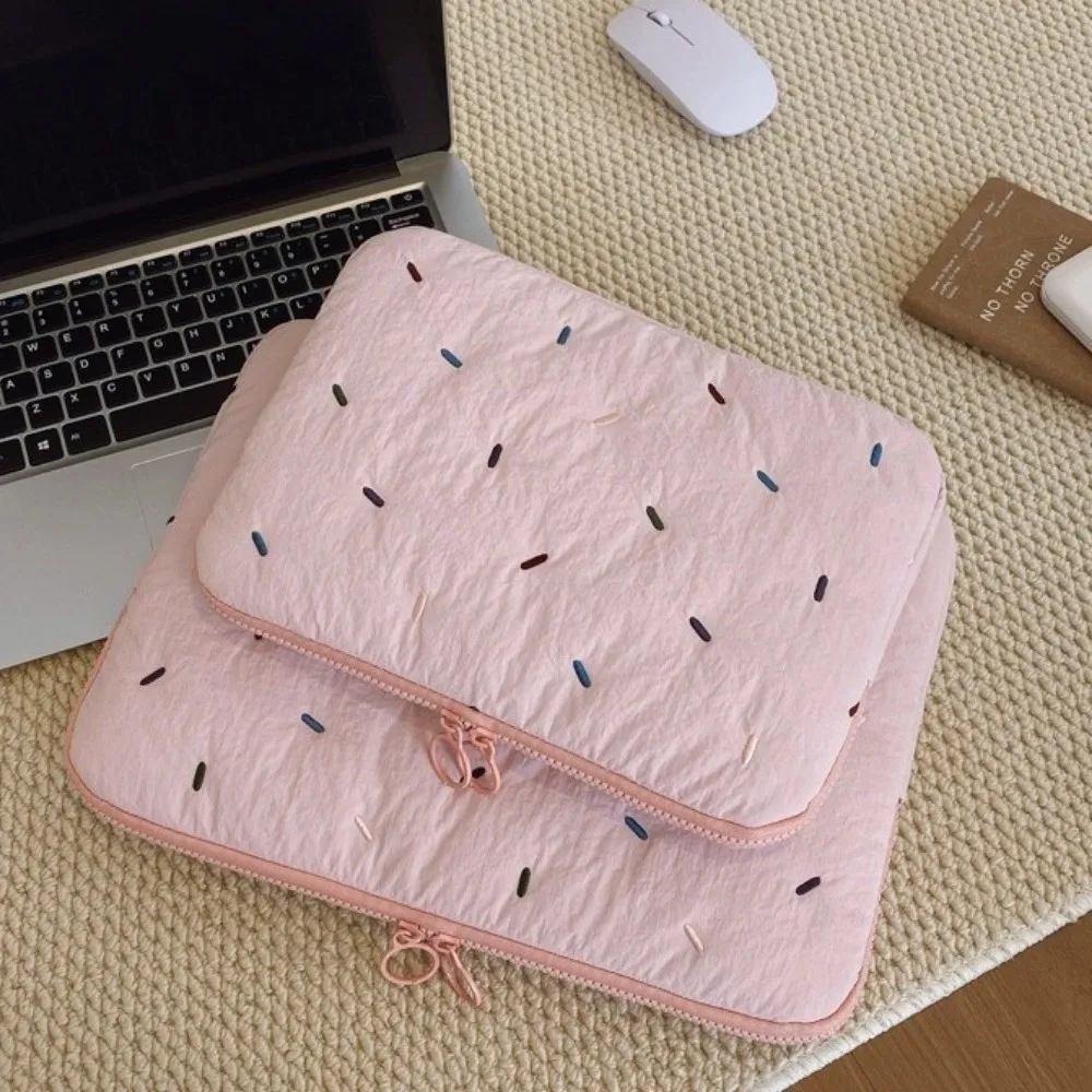 Cute Korean Style Laptop Bag Lightweight Shockproof Tablet Sleeve Bag Soft Sweet Laptop Protective Case File Package