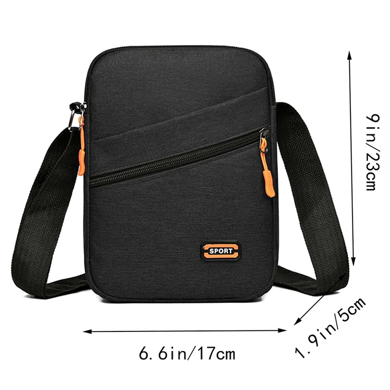 Vielseitige, praktische Sport-Umhängetasche, mehrfarbige Option, mehrere Taschen, verstellbarer Riemen, leicht, für den täglichen Gebrauch, Outdoor-Tasche – Detail 3