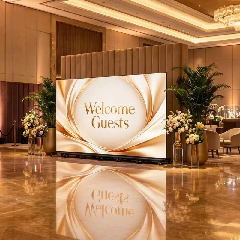 CANBEST CJ ULT COB P0.9 Wedding Portable Foldable Digital Advertising LED Poster Display P1.25 P1.5 Ultra Slim Video Wall Screen