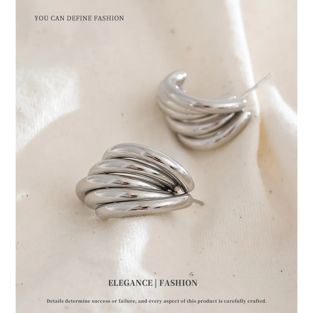 NiNice الفولاذ المقاوم للصدأ أقراط الموز على شكل أزياء شخصية تصميم المتخصصة اختيار المجوهرات بالجملة