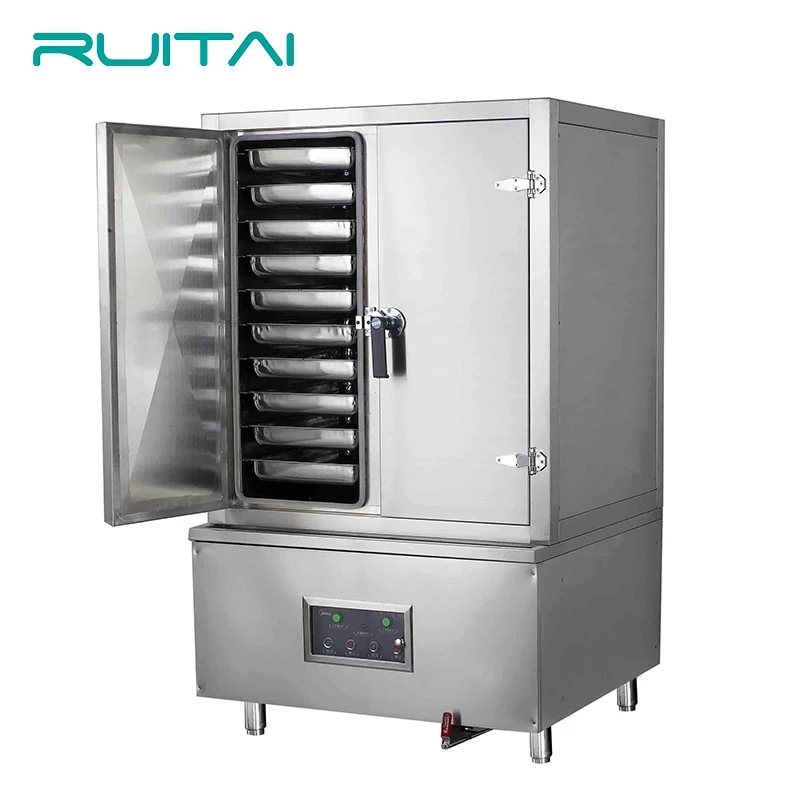 RUITAI Commercial Stainless Steel Rice Steamer Gas Electric Restaurant Cooking Equipment Metal Steam Rice Cabinet Factory Direct