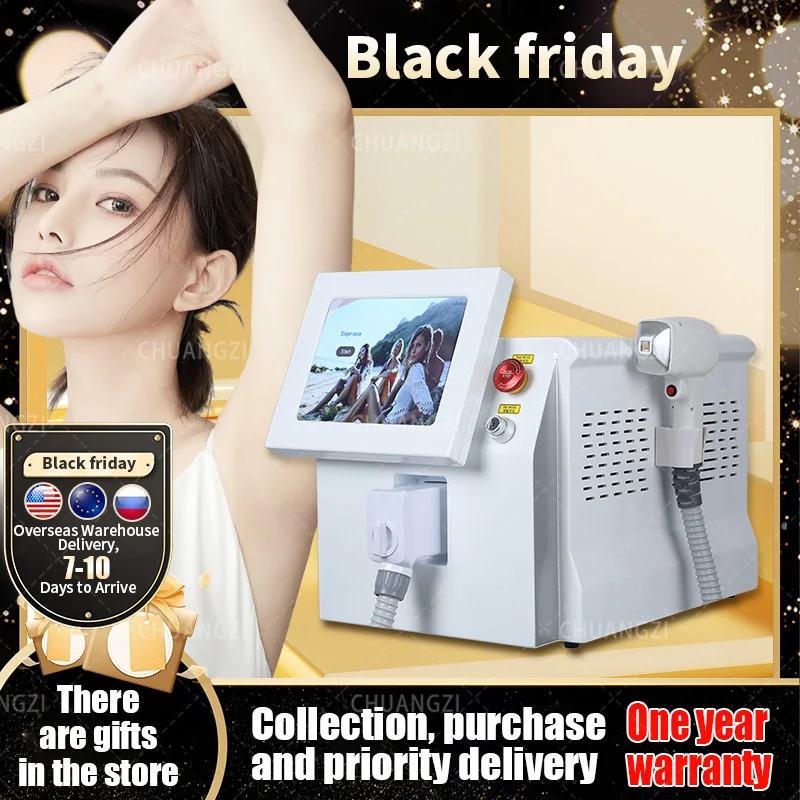 

4000 Вт 755 808 1064 нм 3 длины волны диодный лазерный аппарат для удаления волос ледяная платина точка замерзания перманентное безболезненное удаление волос