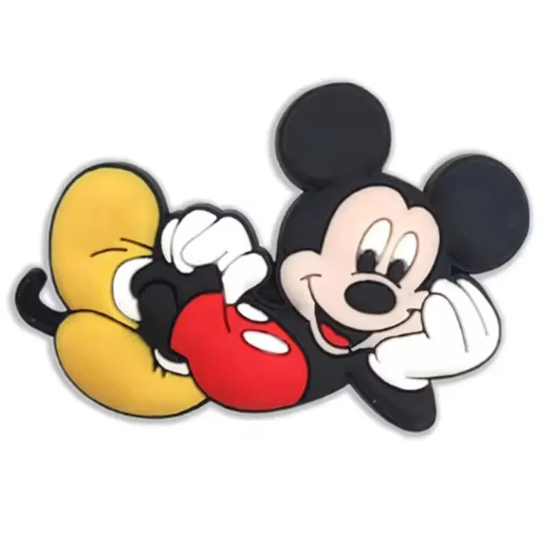 5-100 pièces de breloques pour chaussures Disney Mickey et Minnie, mélange en gros, décoration en PVC, boucle pour sandales, chaussures détachables, imperméables, cadeau de Noël