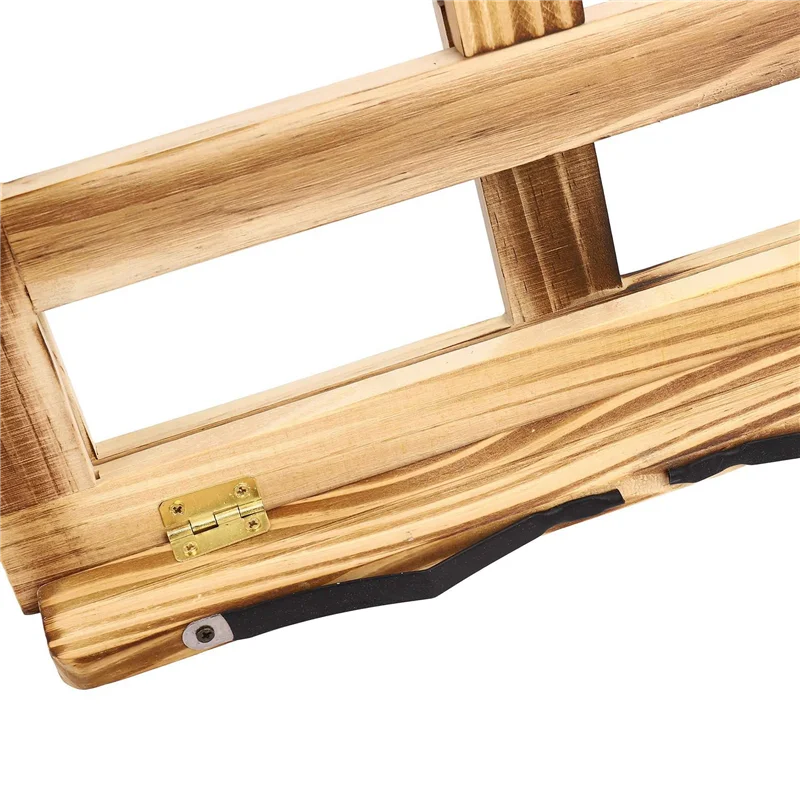 SEWS-3X حامل كتب الوصفات القابل للطي، رف كتب القراءة بإطار خشبي، حامل دعم للكمبيوتر اللوحي