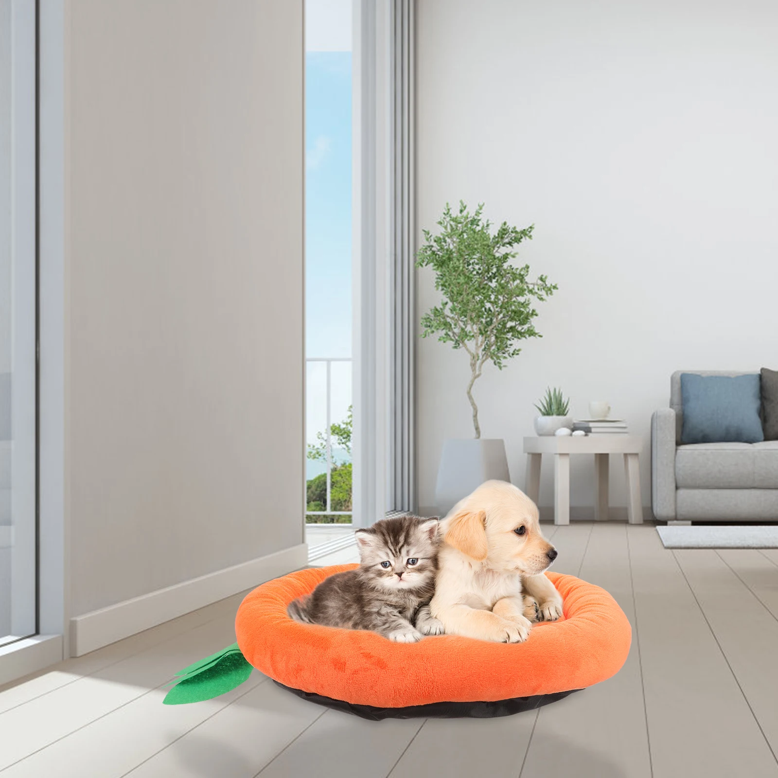 

Fruit Shaped Pet Nest For Small Dogs Cats Cozy Soft Comfortable Bed Decorative Cat Dog Floor Cushion Summer Winter Nonslip Puppy