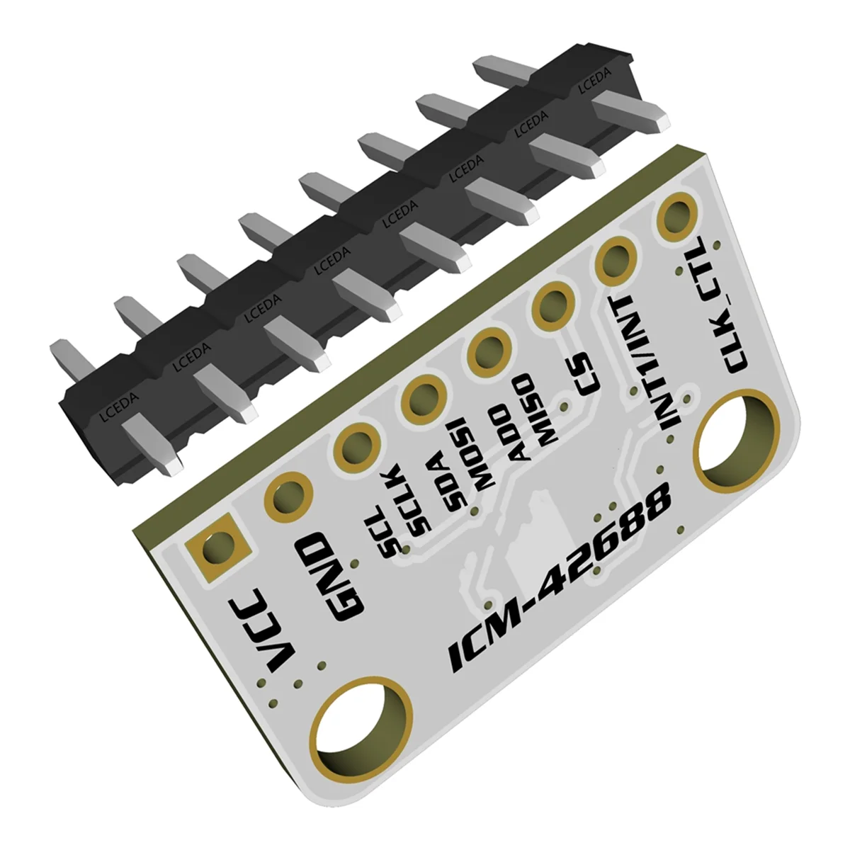 -42688 وحدة 6- وحدة جيروسكوب مقياس التسارع IMU متكاملة 32.768 كيلو هرتز واجهة مذبذب كريستال SPI