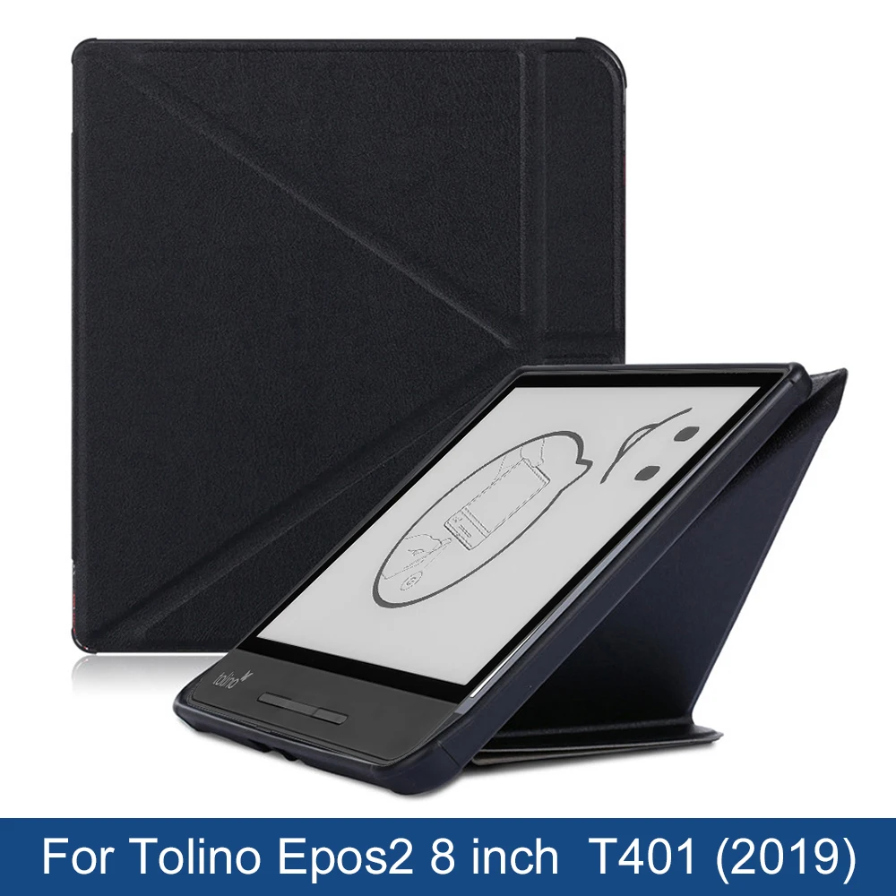 Suitable Case for Tolino Epos2 8 inch E-book Protective Vision5 Folding Bracket Protective Shell for Tolino T401 2019 Case Cover