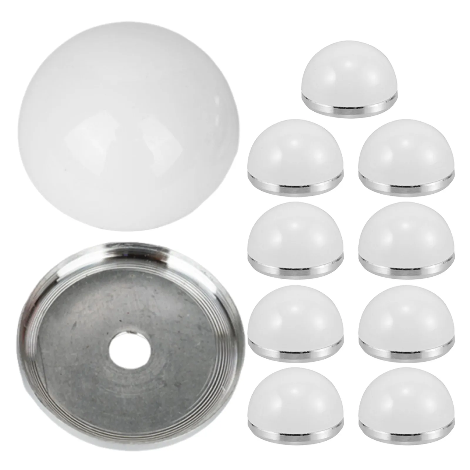 10Pcs Vanity Light Cover Hemispherical LED Globe High Light Transmittance for Makeup Mirror Fixtures LED Lamp Cover for Vanity
