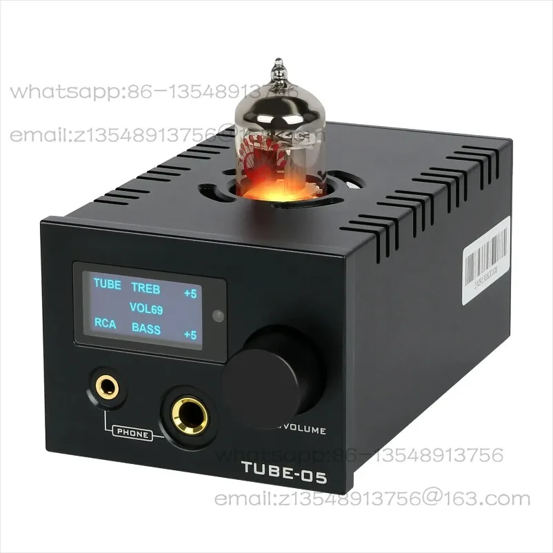 TUBE-05 High-End ECC82 Vacuum Tube Preamp Headphone Amplifier HIFI Front-End Discrete Components Stereo Amplifier
