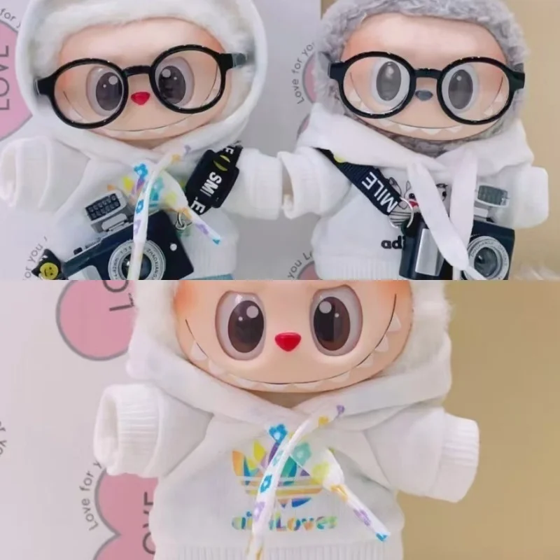 

Labubu V1-V3 кукольная одежда в корейском стиле, милый наряд для подходит 15 см 17 см, фигурка Labubu, модная толстовка с капюшоном, одежда, аксессуары для обуви