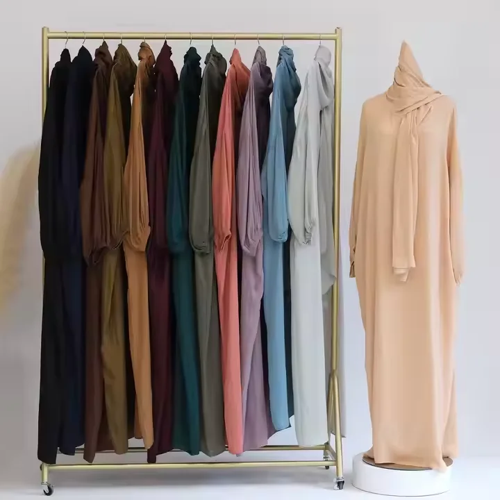 

Hooded Abaya Women Muslim Modest Prayer Dress Islam Clothing Eid Ramadan Hijab Burqa Turksy Dubai Femme Caftan Kebaya Jalabiya