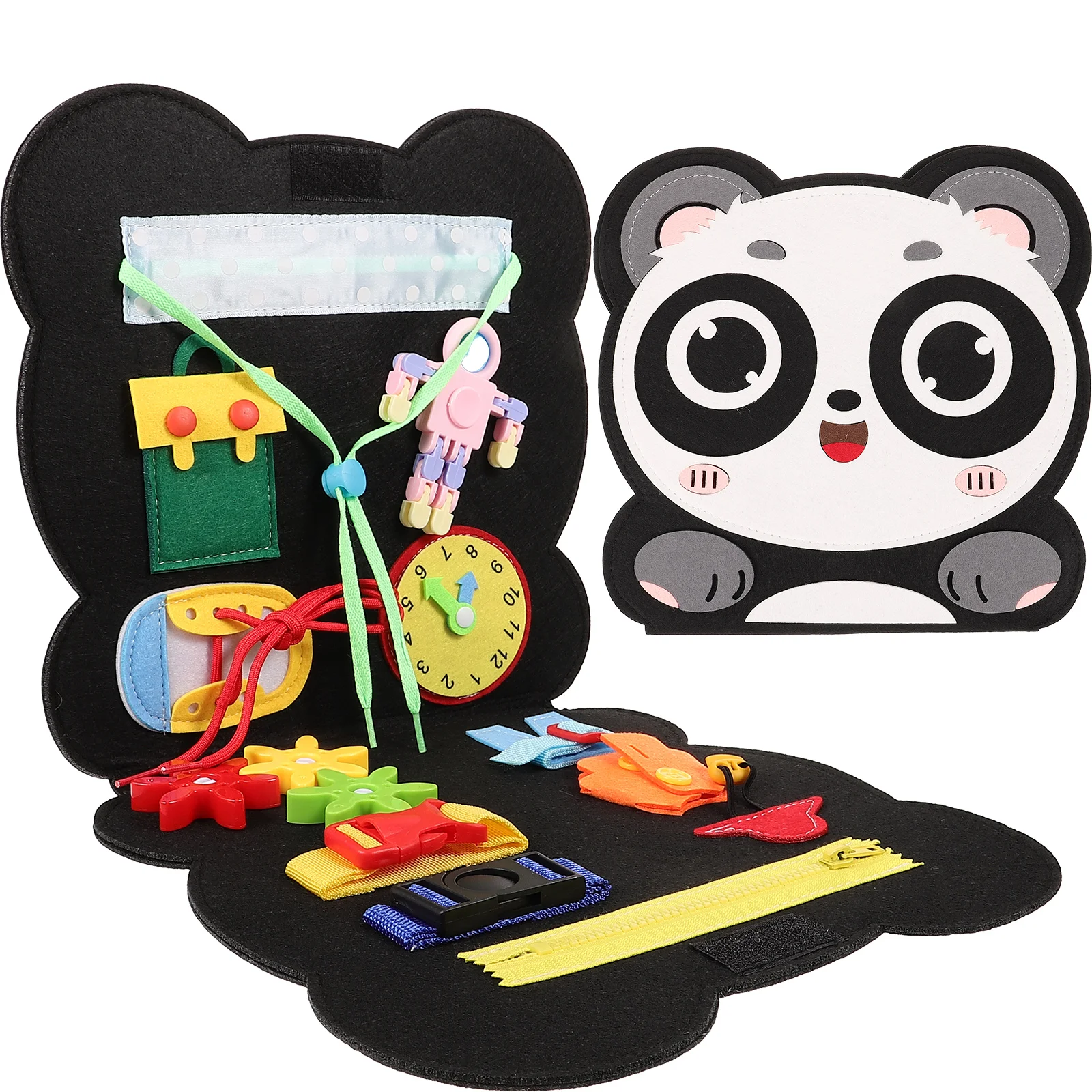 

Panda Felt Montessori Sensory Busy for Girls Boys Boards Toddlers
