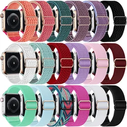 Pulseira de Nylon para Apple Watch, Banda Ultra 2, Bracelete Boêmio, Série iWatch 10, 9, 7, 6, 5, 4, 8, SE 3, 49mm, 44mm, 38 milímetros, 40 milímetros, 41 milímetros, 45 milímetros, 42 milímetros, 46 milímetros