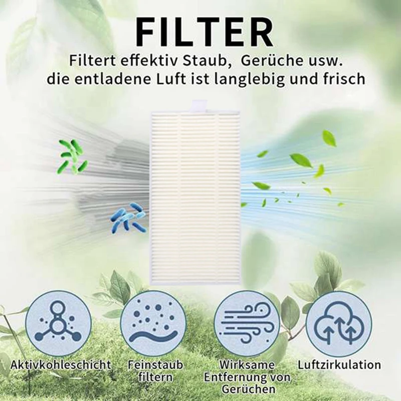 9ชิ้นสำหรับ M9 Midea หุ่นยนต์ E10s ยูเรก้าอะไหล่เครื่องดูดฝุ่นอุปกรณ์เสริมแปรงด้านหลักผ้าซับตัวกรอง HEPA