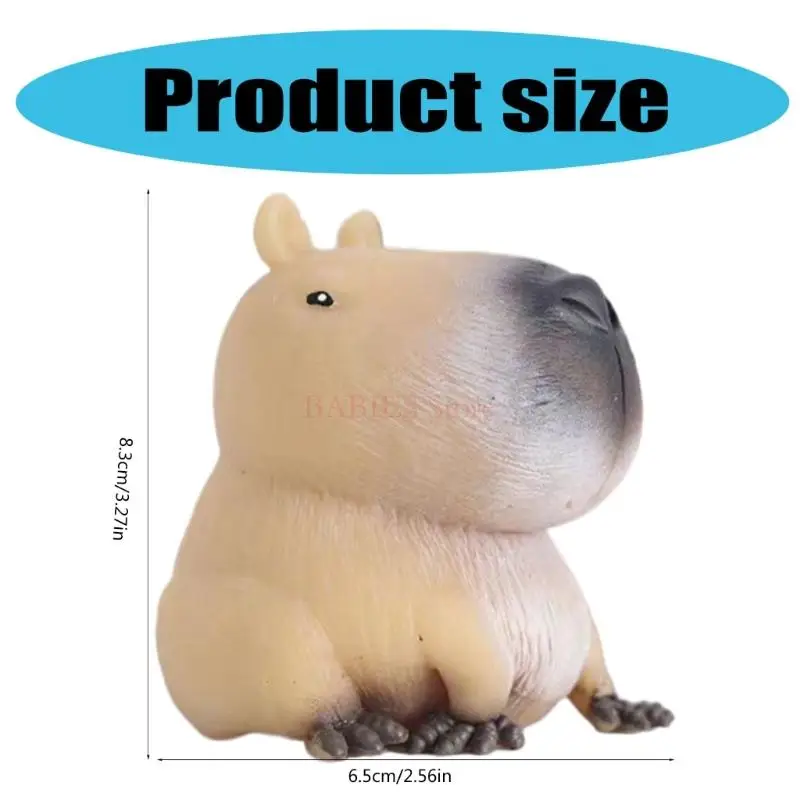 C9GB Nieuwigheid Prank Animal Squeeze Toy Quick Terugkaatsende Maltose Squeeze Capybara Vorm Squeeze Toy Foto Props