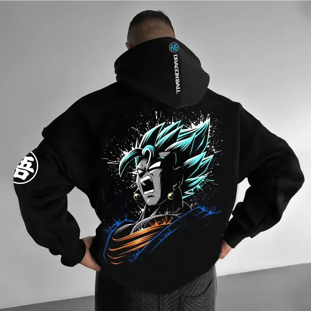 Dragon Ball Animation Autumn/Winter Joint Pullover Men's Harajuku Plus Size Fashion Loose Casual Hip-Hop Parent-child Top
