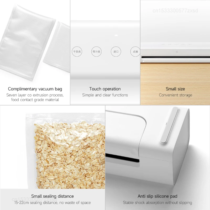 Xiaomi Mijia Automatic Vacuum Sealer Machine Dry Wet Food Packaging Sealing Device Quick Health Good Cleaning Household Portable
