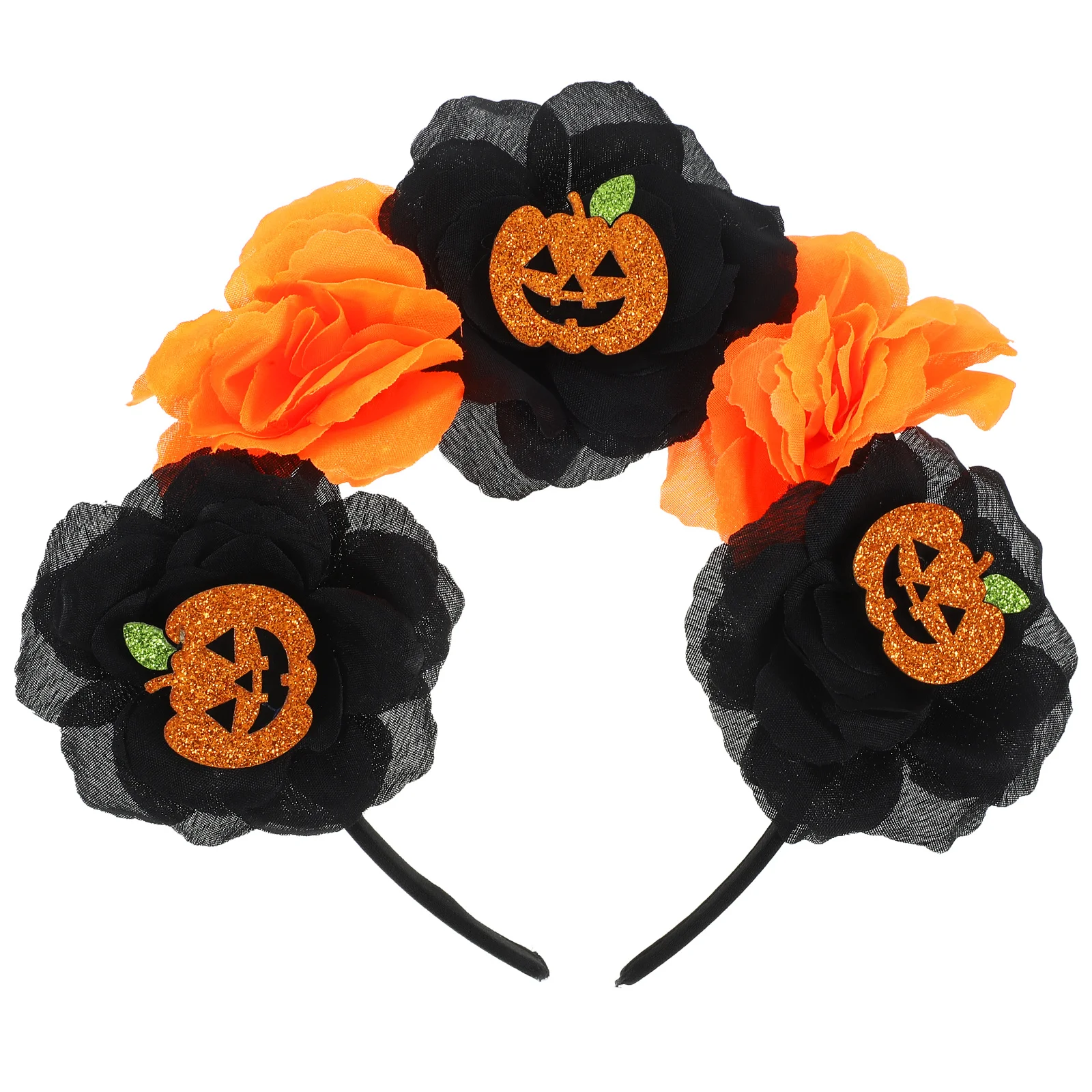 

Halloween Pumpkin Headband Unique Flower Design Comfortable Lightweight Hair Hoop for Party Cosplay Costume Performance