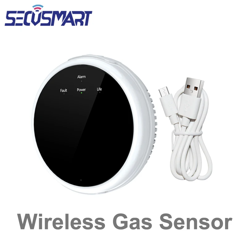 433MHz Wireless Natural Gas Detector Kitchen Gas Leakage Safety Sensor Sound Alarm Compatible Smart Home Security Alarm System