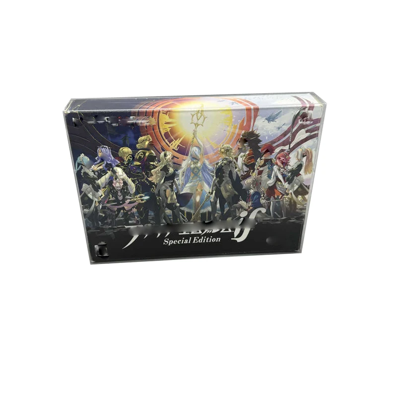 صندوق شفاف لـ 3DS لـ Fire Emblem إصدار خاص JP إصدار صندوق تخزين بلاستيكي PET صندوق عرض