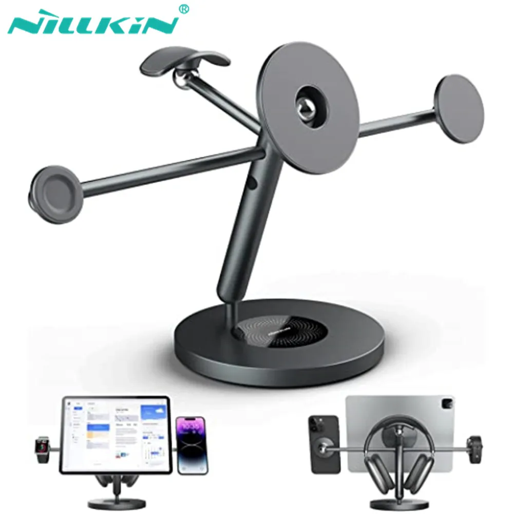 

NILLKIN Magnetic Stand For iPad Pro Adjustable Angle Magnet Holder For iPhone 15/14/13 Desktop Brack Support Multi-screen Office