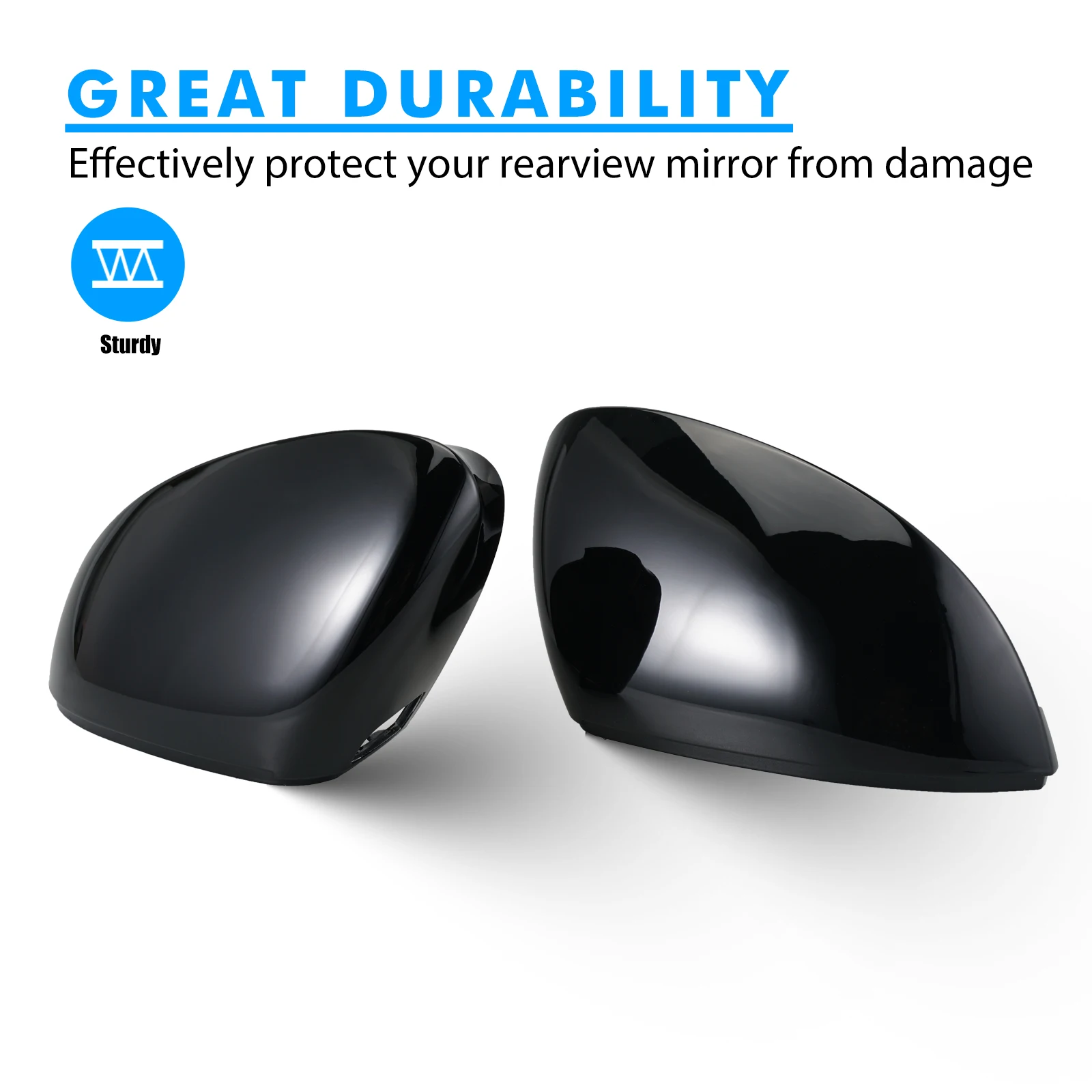 Rearview Mirror Cover Caps Left & Right Sides for VW for Golf 8 for Golf MK8