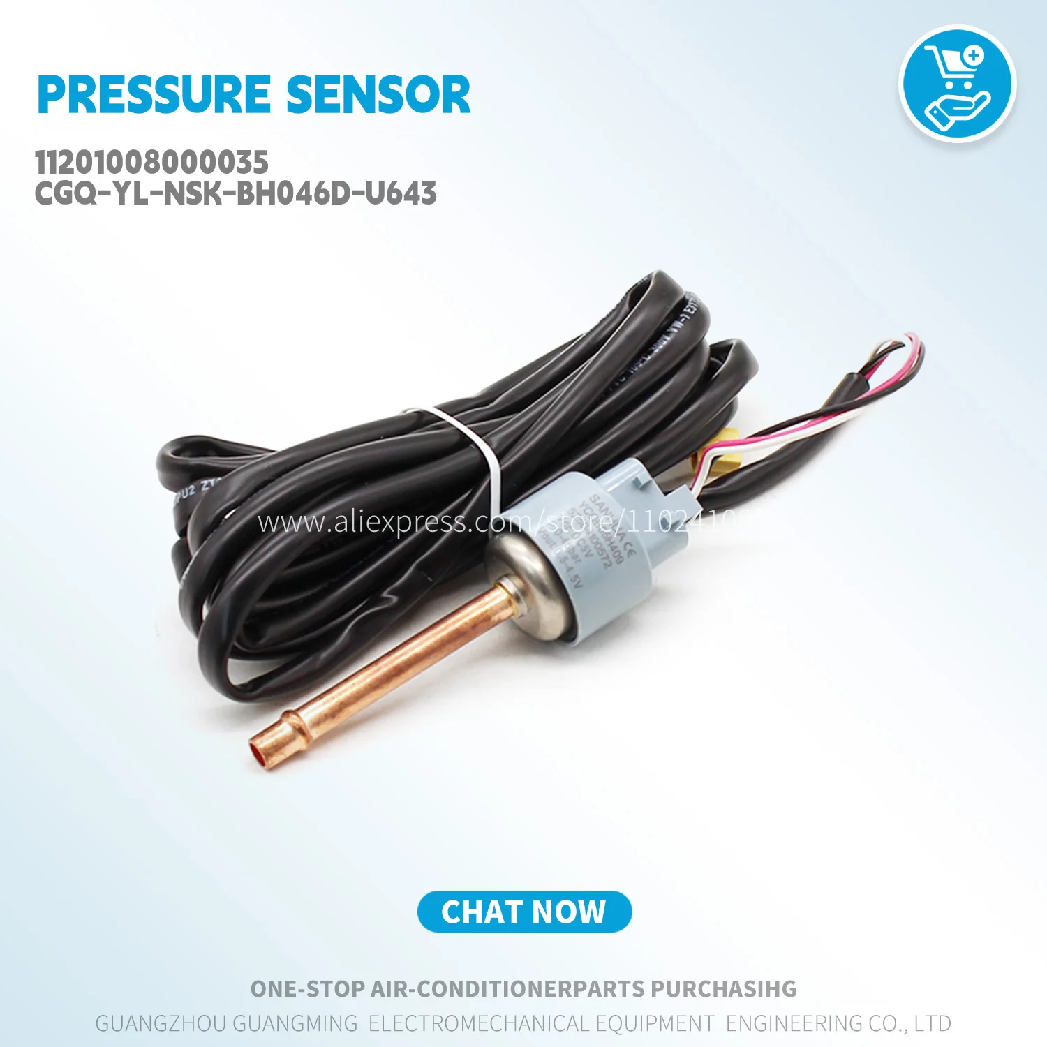 

Новый датчик давления 11201008000035 YCQB05H409 для Midea VRF MDV, наружный блок CGQ-YL-NSK-BH046D-U643, запасные инструменты для кондиционера