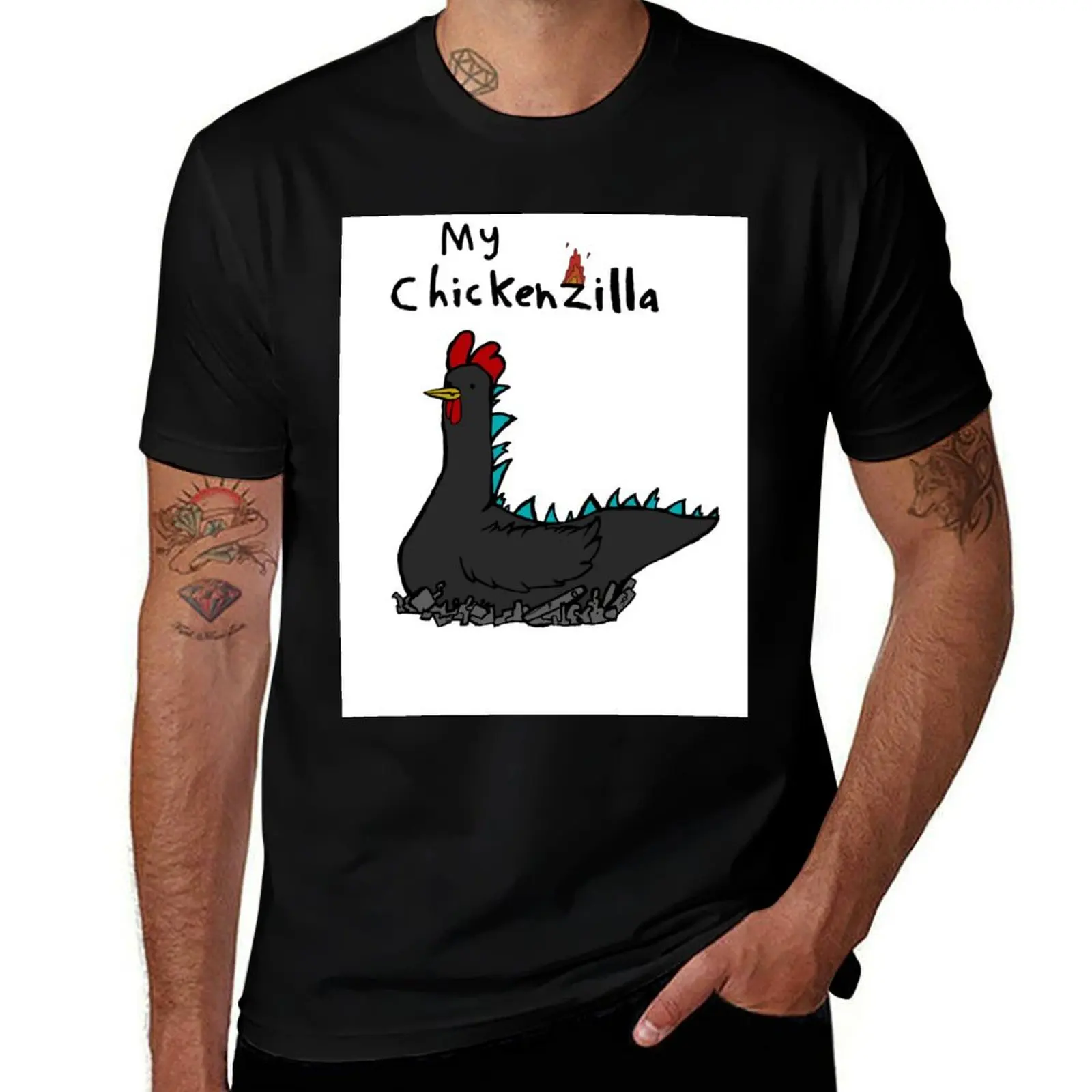 chikenzilla T-Shirt Plus Size Non-Shrink T-Shirt